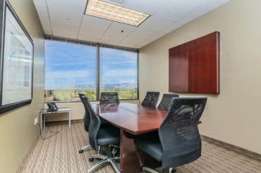 photo of coworking space with window view